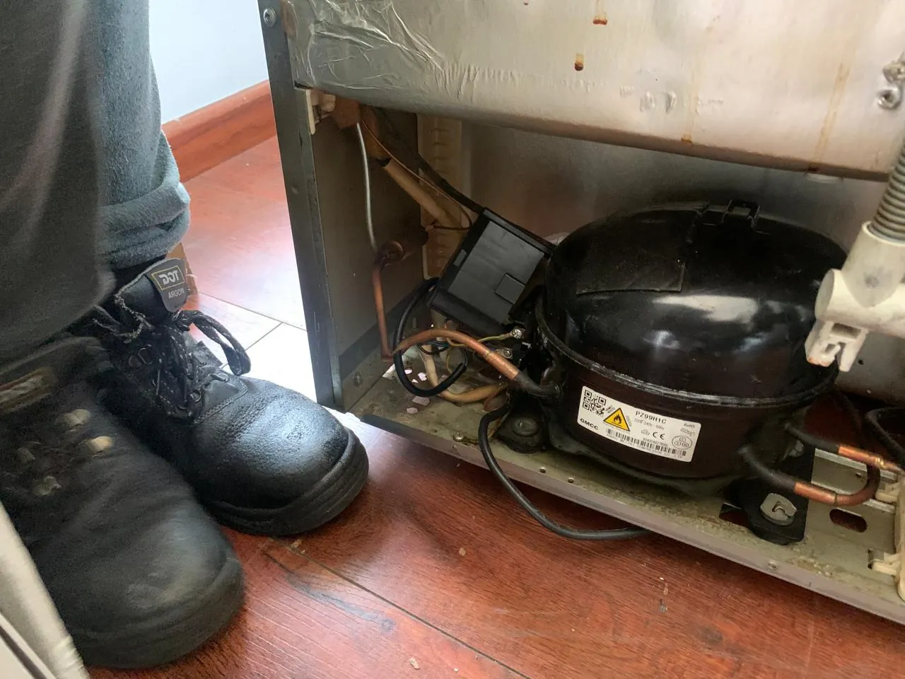 Compressor work illustrating refrigeration fault diagnosis.